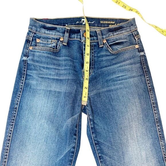 7 For All Mankind Roxanne Ankle Cropped Jean with Diagonal Hem Women’s - Size 25 - Picture 11 of 15